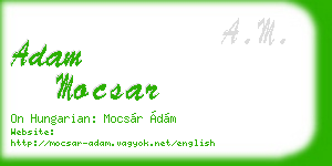 adam mocsar business card