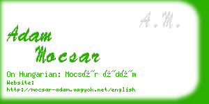 adam mocsar business card